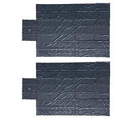 (2 Pack) 24' x 27' Superlight 15 Oz Vinyl Lumber Tarp w/ D-rings & 8' Drop - 8' x 8' Tail, Black