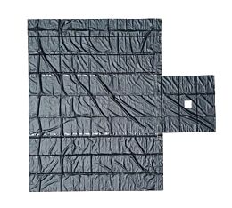 Airbag / Parachute Fabric Heavy Duty 14oz Lumber Tarp 24x20 (8' Drop with 8' x 8' Flap) - Black