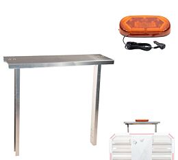 Aluminum Alloy Light Bar Bracket w Dual-Mount LED Mini Amber Strobe Light Bar - Main Image- Mytee Products