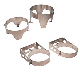 Aluminum Carrier Trash Can Mount Vertical and Horizental VIew - Mytee Products