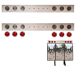 Aluminum Headache Rack Upper Light Bar Panel - Main image with cab - Mytee Products
