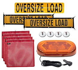 Aluminum Oversize Load Signs, Vinyl Flags, Magnetic Holders & LED Strobe Safety Light