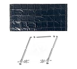 Aluminum Tarp Arm Kit with 18Oz Vinyl Asphalt Dump Truck Tarp - Kit Image - Mytee Products