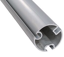 Aluminum Telescopic Tarp Axle, Rust-Proof, Pre-drilled for 104_ Truck Lengths, Fits Both Sides, 103_ Length - Front Close View - Mytee Products