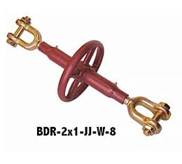 Durabilt Baler Ratchets Turnbuckle-1" Thread x 12" Barrel x 8" Wheel,13K WLL