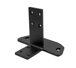 Black Powder Coated Bracket, 5_ Width, 3-3_4_ Height, Pre-Drilled Holes, Provides Strut Framing Without Welding - Mytee Products