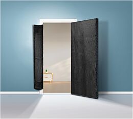 Black Quilted Padded Door Covers w_ Jamb Protector Pad -kit image- Mytee Products