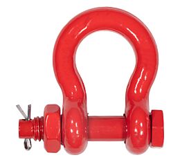 Bolt-Type Shackle Anchor w_ Safety Screw Pin - Red Side Main View - Mytee Products