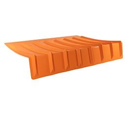 Brick Guard V Shaped Corner Protector 9 x 48 x 36 Drop LLDPE Material Stackable Orange Weather and Abrasion Resistant - Mytee Products