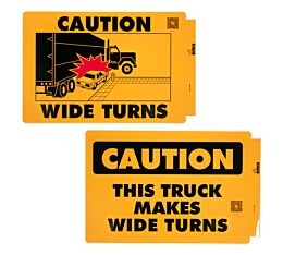 Caution This Truck Decal w/ Truck & Car Graphics Sign - Self-Adhesive Decal