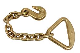 3/8" Grab Hook w/ 18" Chain Anchor 4" Delta Ring 