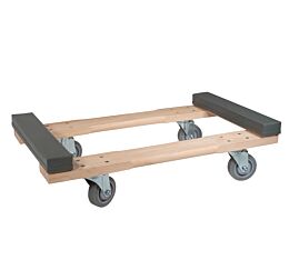 Chicago Style Furniture Dolly - 18 x 32, 4 HD Non-Marking Casters, 1,000 lbs Capacity, Kiln Dried Hardwood Frame, Gray Finish, Full view. Mytee Products