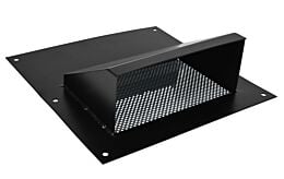 Shipping Container Vent with Bug Screen - Black Powder Coated - 16" x 16"