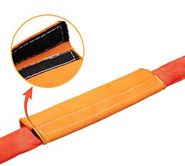 Cordura Tubular Wear Sleeves Sling Protector w/ Hook & Loop Closure For Lifting Slings - Orange - Cofig View - Mytee Products