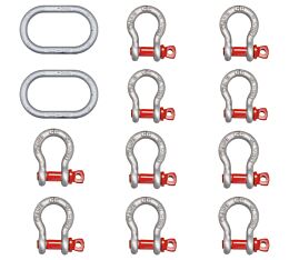 Crosby G-209 Anchor Shackles w/ A-342 Alloy Oblong Master Link