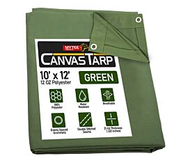 10' x 12' Canvas Tarp - Green