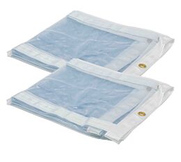 Heavy Duty Clear PVC Vinyl Tarp Kit - 8' x 8' & 8' x 10'