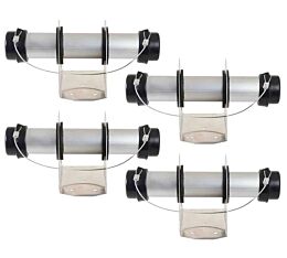 (4 Pack) Trailer Document Holder Registration Card Box Insurance Aluminum 5-3/4"(H) x 2-4/5"(W) x 4"(D)