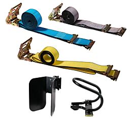 E-Track - Motorcycle Wheel Chock with E Track Ratchet Straps