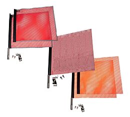 EZ Mount 18 x 18 PVC Mesh Safety Flag  DOT Compliant - Mytee Products
