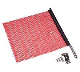 EZ Mount 18" x 18" Jersey Mesh Safety Flag DOT Compliant - Red