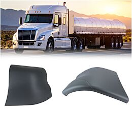 Front Bumper End Cap, Gray, Left-Right And Pair without Fog Light Holes Replaces OEM 21-26021-005, 21-26021-004 - Mytee Products1