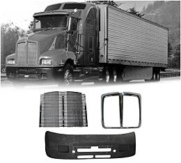 Front Bumper Reinforcement With Mounting Holes And Grille Kit – Replaces OEM RKB001, K064-1468, 564.59009, T-600 AERO, L29-1053-100 - Mytee Products