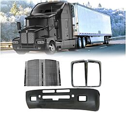 Front Bumper Reinforcement With Fog Lamp Cutouts And Grille Kit – Replaces N71-1001, T-600 AERO, L29-1053-100 - Mytee Products