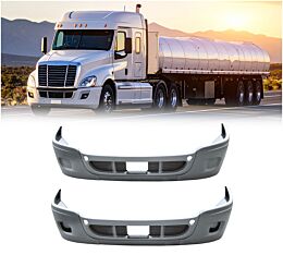 Front Bumper w_ and w_o, Fog Light Holes, Steel, Replaces OEM A21-28546-054, A21-28546-052 Image Truck- Mytee Products1