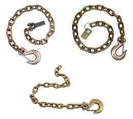G70 Safety Chains w Clevis Slip Hook & Chain Retainer - Mytee Products