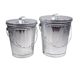 Gallon Galvanized Steel Trash Can with Lid  - Mytee Products