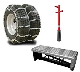 Heavy-Duty Double Tire Truck Chain KIT (Buddy Bar Wrench, Carrier Included) - Config Image - Mytee Products