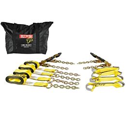 Heavy-Duty Ratchet and Strap Set with Rubber Handles and Carrying Case - 4000 lbs Working Load Limit Main Image View - Mytee Products