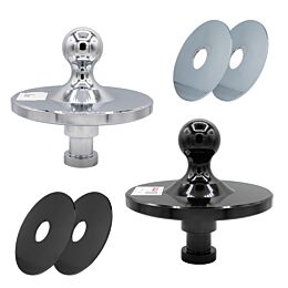 Kingpin to 2-516 Gooseneck Ball Hitch Adapter w Compensation Rings