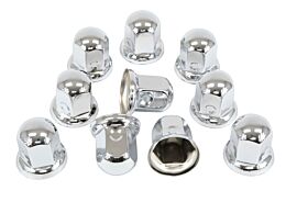 Chrome Metal Lug Nut Covers, 2"(H) (Set of 10 pcs)