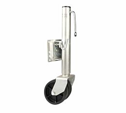 Marine Swivel Trailer Tongue Jack with Dual Rubber Wheel 2000 lbs Capacity Side View-Mytee Products