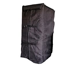38 Inch x 70 Inch Adjustable Quilted Refrigerator Cover - Moving Storage Pad - Black - Machine Washable