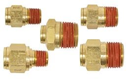 DOT Male Connector Brass Push-Lock Air Brake Fitting