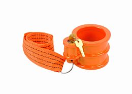 King Pin Lock, Orange Powder Coated with Safety Ribbon