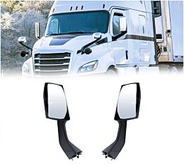 Left And Right Black Hood Mirrors for Volvo VNL (2004–2023) – Replace OEM 563.96005/006, 82299364, 82334903, AM And TOP Variants