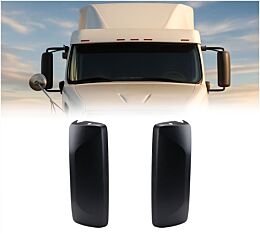 Left And Right Black Door Mirror Cover Fits 2012–2023 Volvo VNL Replaces OEM 134730211PDC, 134730212PDC, 563.96046, 563.96047, 85133994, 85133996