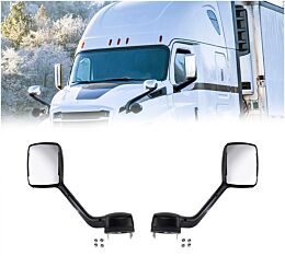 Left And Right Black Hood Mirror Fits 2015–2022 Kenworth T680 Replaces OEM 42840/42841, 563.59035/036, L59-6003-101/101R