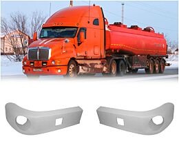 Front Lower Bumper End, Left And Right Hand White with Fog Light Holes Replaces OEM N71-1003R, N71-1003L - Mytee Products