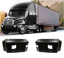 Front Bumper End Extension Cover, Left-Right Hand Black with Fog Light Hole Replaces N71-1067-3, N71-1067-3R - Mytee Products