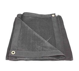 20' X 20' Black 70 % Shade Mesh Tarp With Grommets - 6 Oz Polyethylene