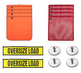 Oversize Load Signs, Flags w_ Wire Loop & Mounting Magnets - Kit Image - Truck Safety Supply Kit