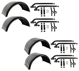 Poly, Plastic, Polymer TRUCK FENDERS & MOUNTING BRACKETS - fits 19.5"/24.5" Wheels Main View - Mytee Products