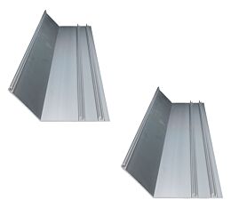 (2 Pack) 103" Aluminum Wind Deflector for Dump Truck Tarp System