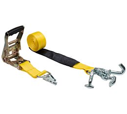 Ratchet Tie-Down Strap w HD E-Track Fitting & RTJ Cluster Hook - 4,000 lbs BS- Main Image View - Mytee Products