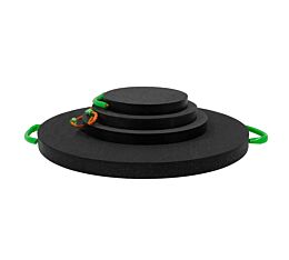 Round Outrigger Pads-Front-Angle-View by Mytee Products